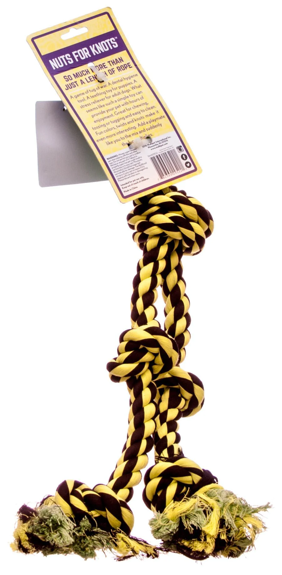 Nuts for Knots Rope Dog Tug Toy with 2 Danglers - Nail Gallerys