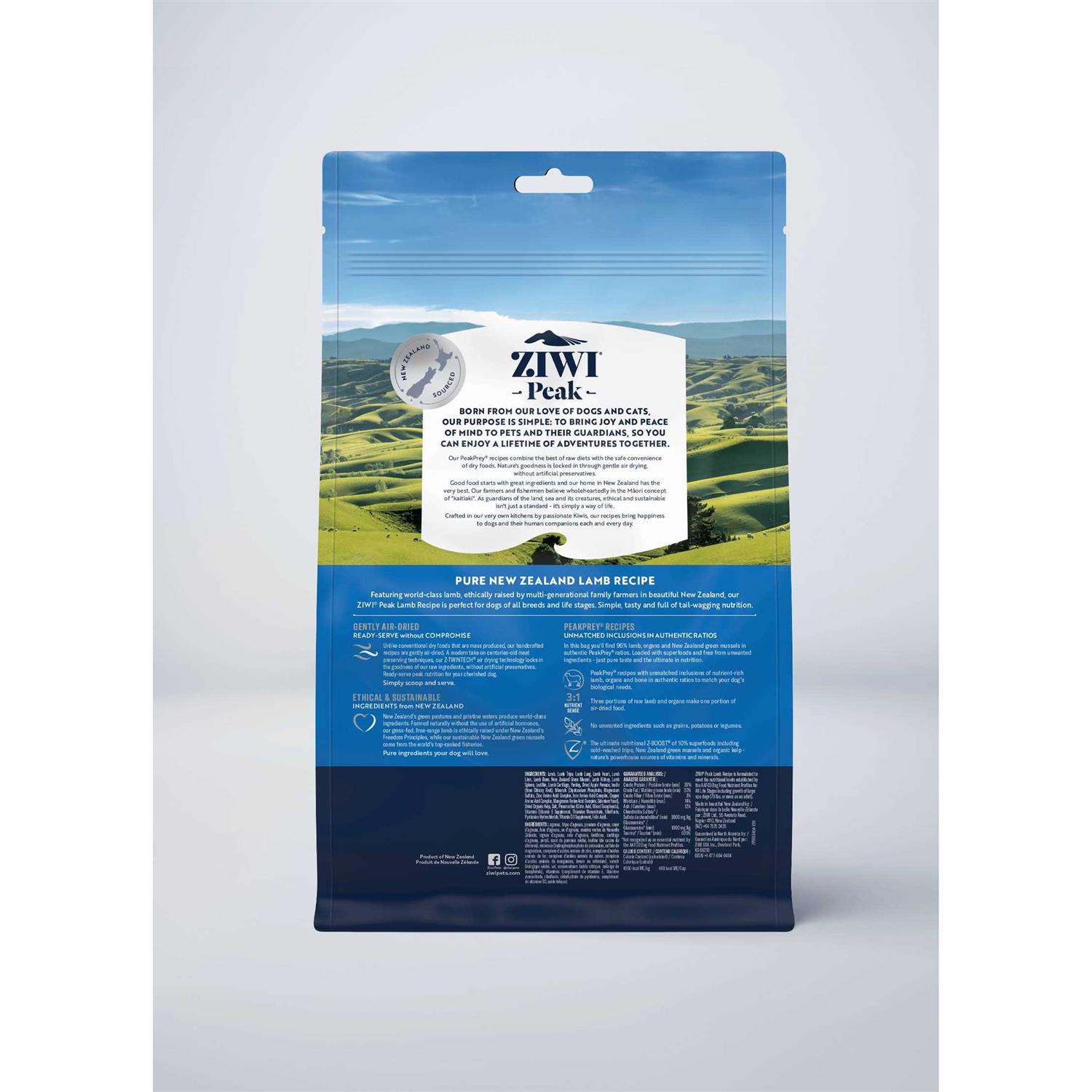 Ziwi Peak Mackerel Lamb Air-Dried Dog Food - Nail Gallerys