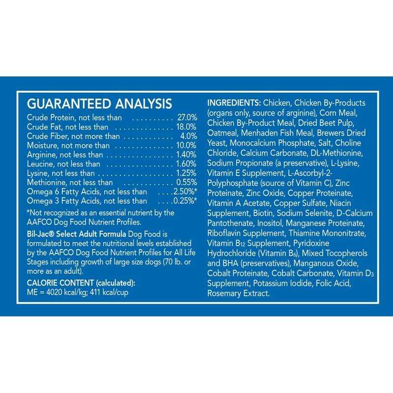 Bil-Jac Select Adult Dry Dog Food - Nail Gallerys