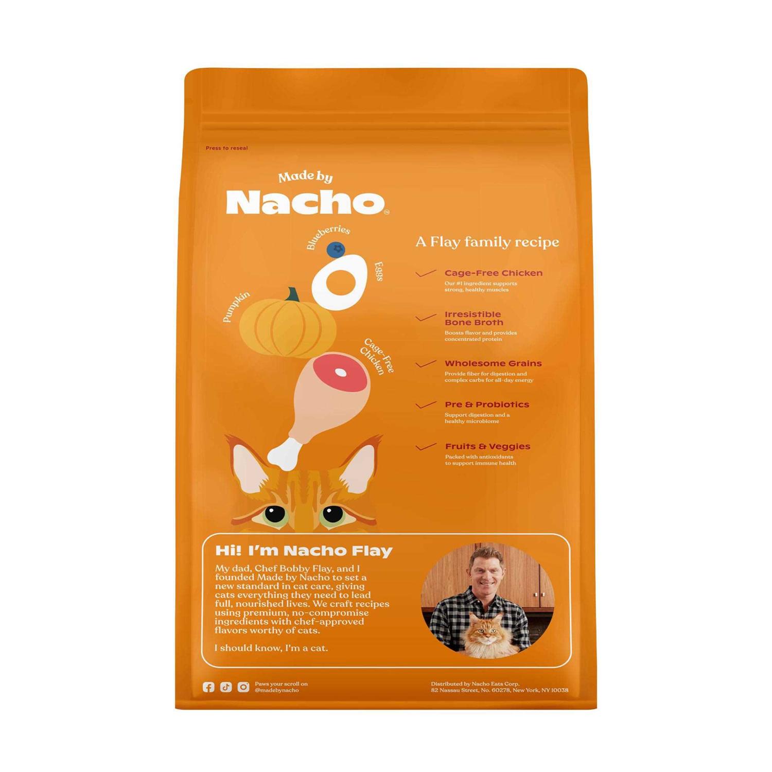 Made by Nacho Bone Broth Infused Cage-Free Chicken & Pumpkin Recipe Dry Cat Food - Nail Gallerys
