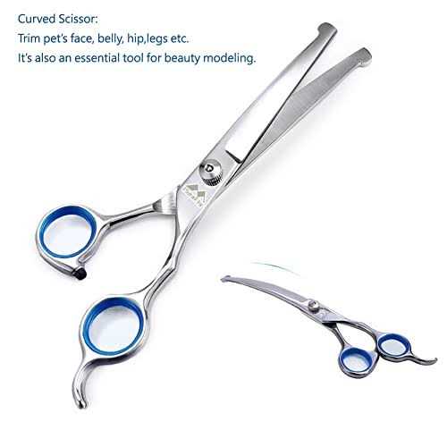 iSeaFly Dog Grooming Scissors Kit with Round Tip Set of 5 Cat Dog Scissors - Nail Gallerys