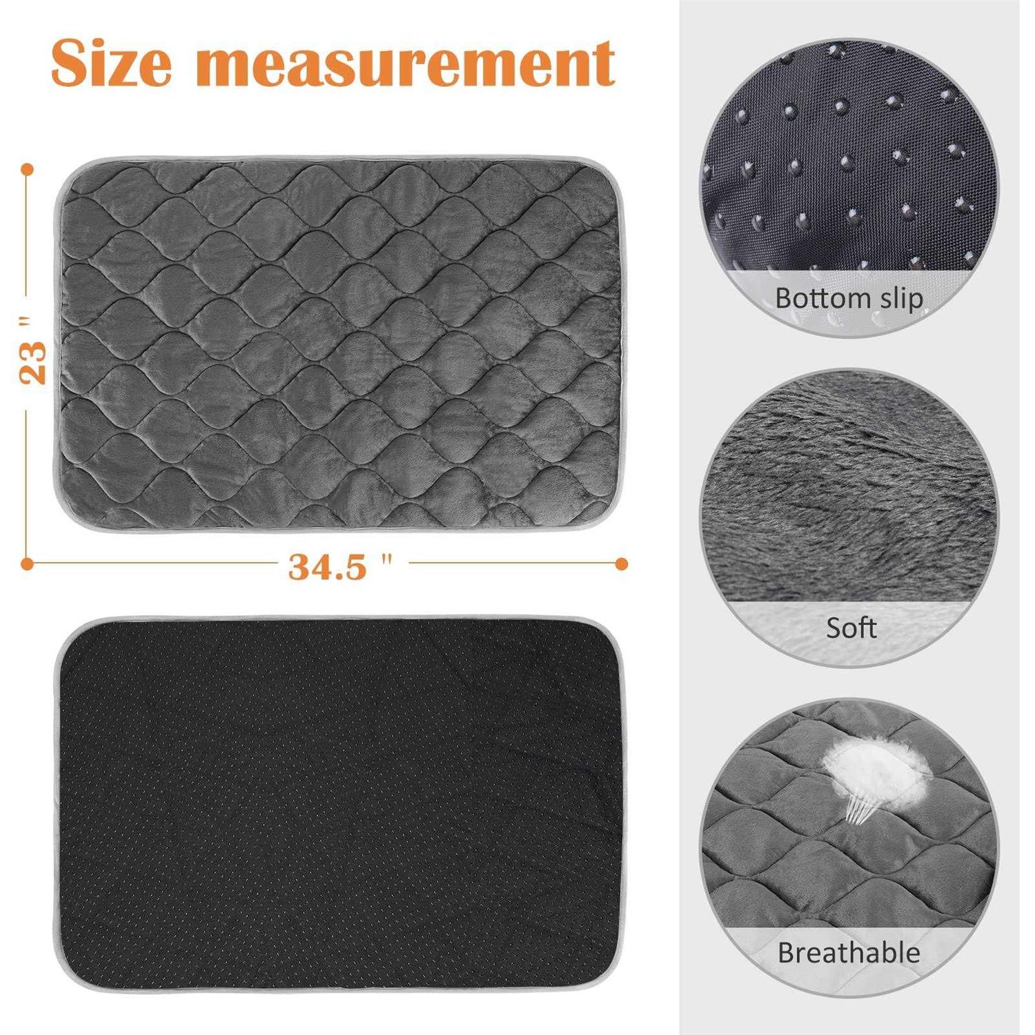 ULIGOTA Self Heating Cat Mat Thermal Pet Bed Mat Self-Warming Pet Crate Pad - Nail Gallerys