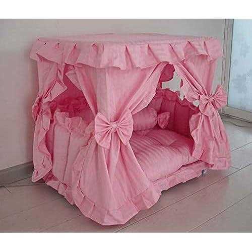 Princess Pink Pet Dog Handmade Bed House+1 candy Pillow - Nail Gallerys