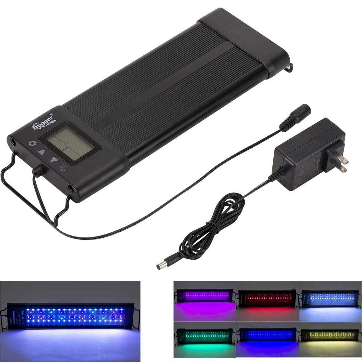 Hygger Auto On Off LED Aquarium Light Extendable 7 Colors Full Spectrum Light Fixture for Freshwater Planted Tank Build - Nail Gallerys