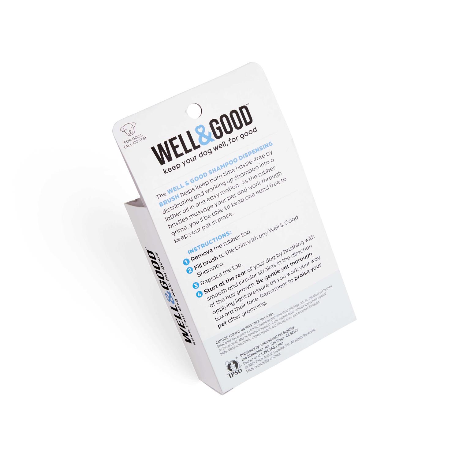 Well & Good Curry Shampoo Dispensing Brush for Dogs - Nail Gallerys