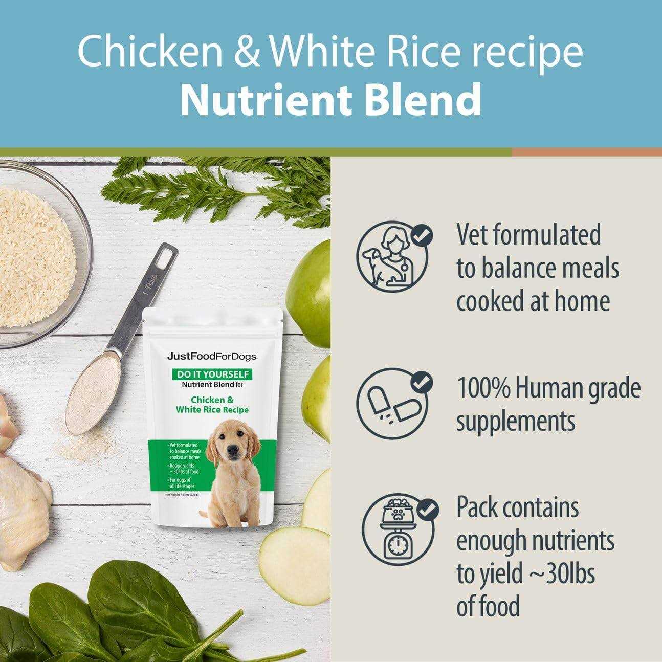 JustFoodForDogs DIY Nutrient Blend For Homemade Dog Food - Nail Gallerys