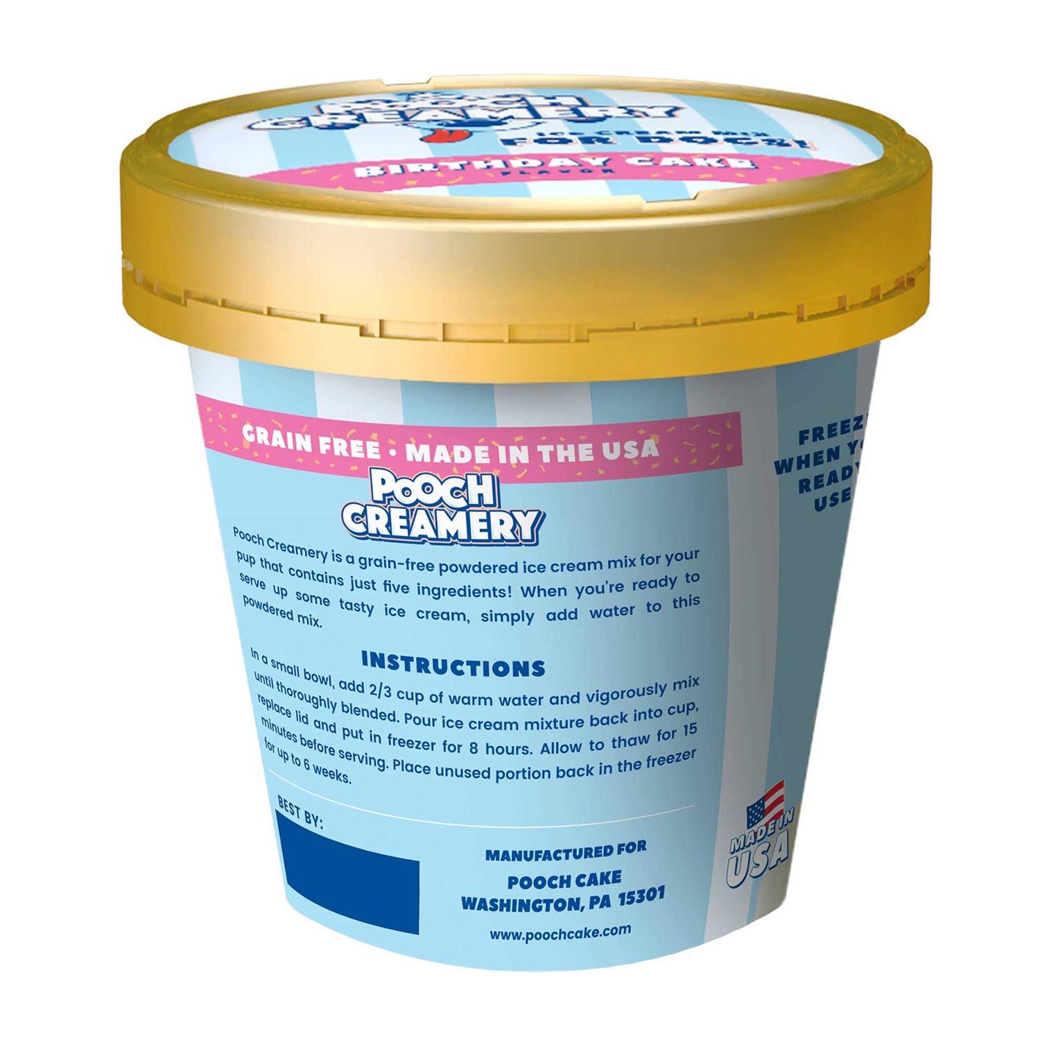 Pooch Creamery Birthday Cake Ice Cream Mix Dog Treat - Nail Gallerys