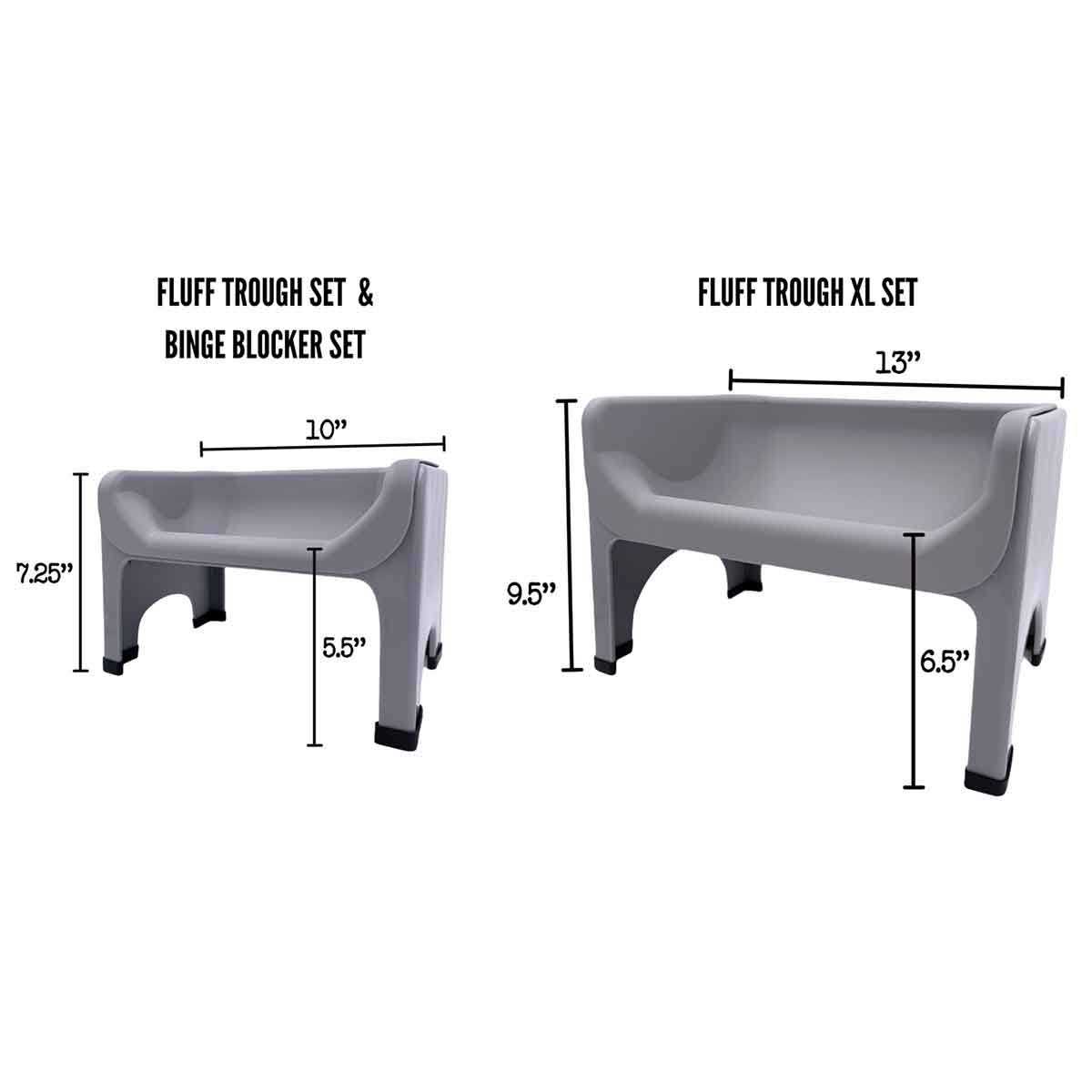 Fluff Trough Elevated Dog & Cat Feeder - Nail Gallerys