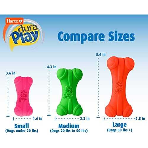 Hartz Dura Play Bone Squeaky Latex Dog Toy - Nail Gallerys