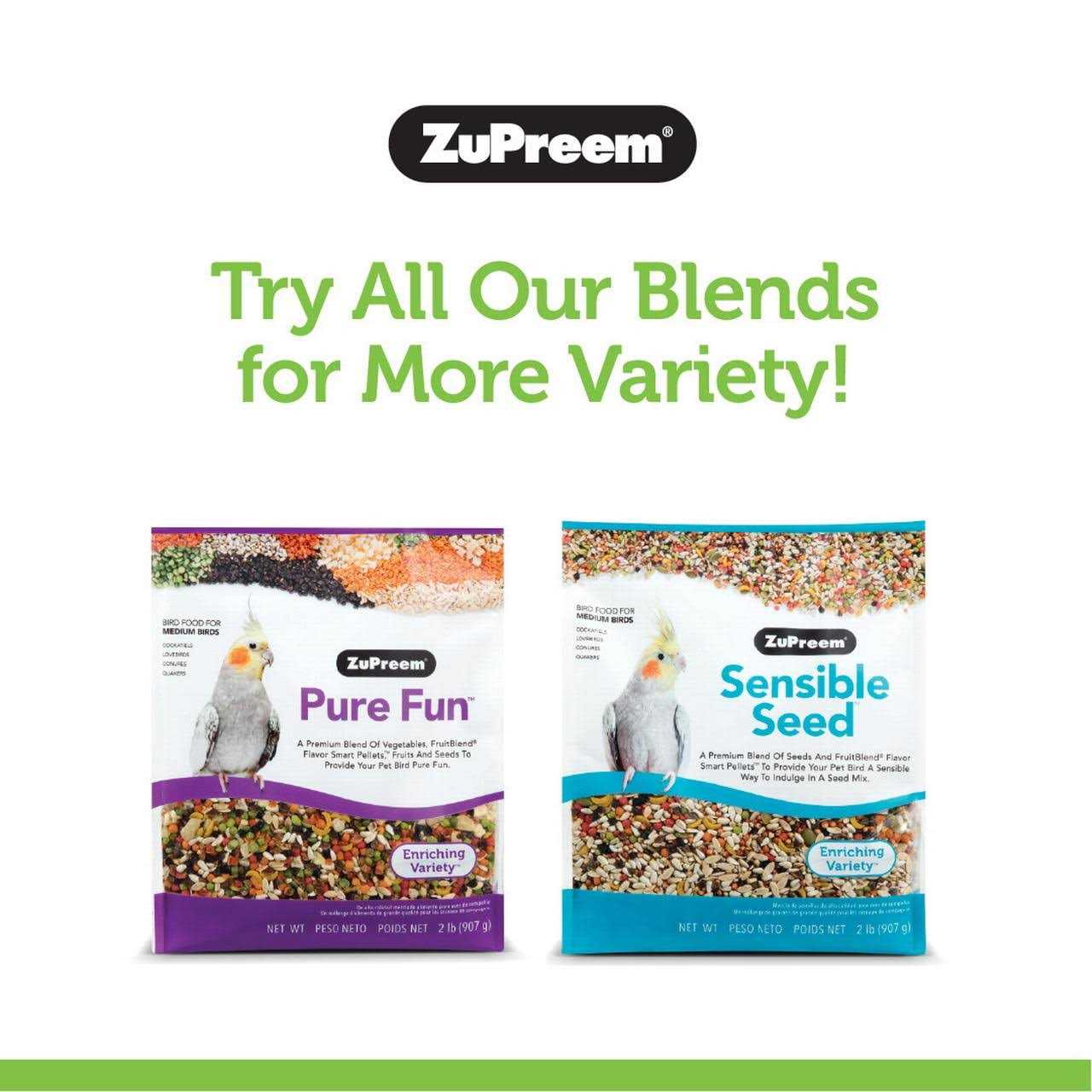 Zupreem VeggieBlend Flavor Medium Birds Bird Food - Nail Gallerys