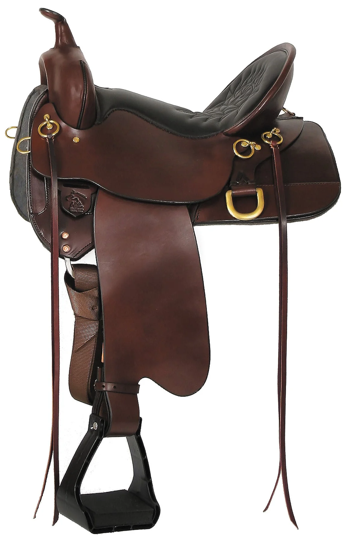High Horse Custom Big Springs Trail Saddle, Wide, Walnut - Nail Gallerys
