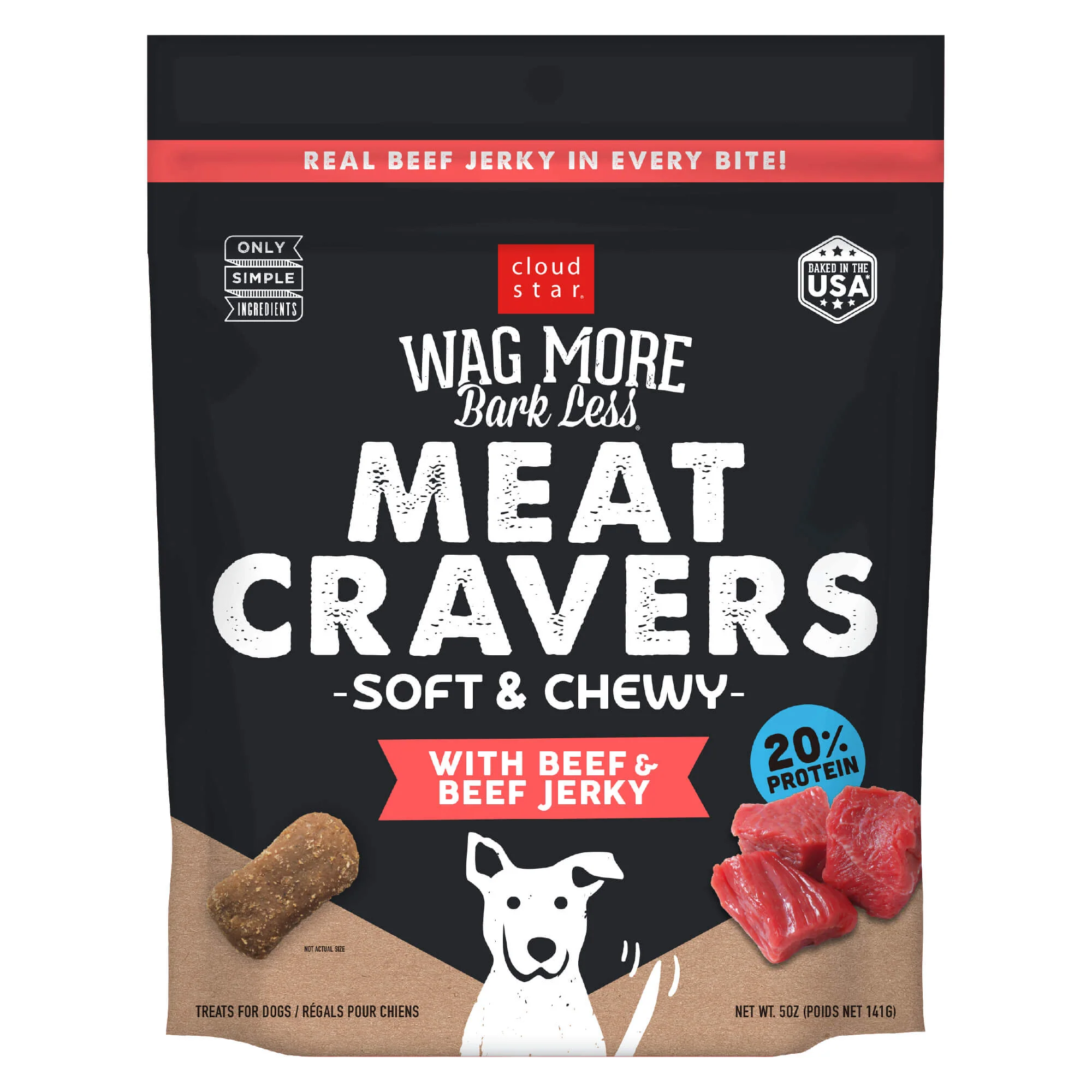 Cloud Star Wag More Bark Less, Meat Cravers, Soft Chew Dog Treats - Nail Gallerys
