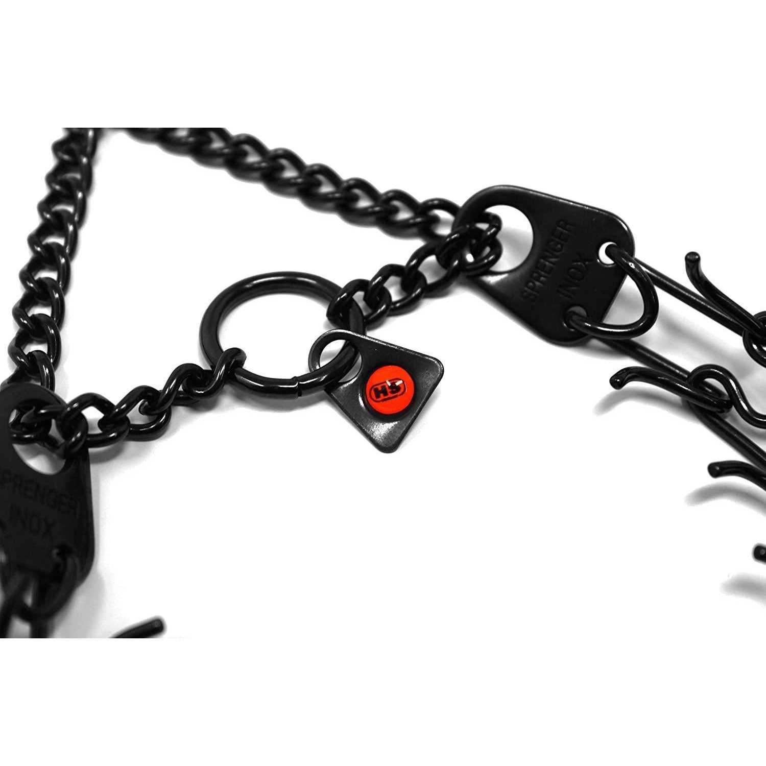 Herm Sprenger Black Stainless Steel Prong Dog Training Collar with Swivel Ultra-Plus Pet Pinch Collar No-Pull Collar for Dogs Anti Pull Training - Nail Gallerys