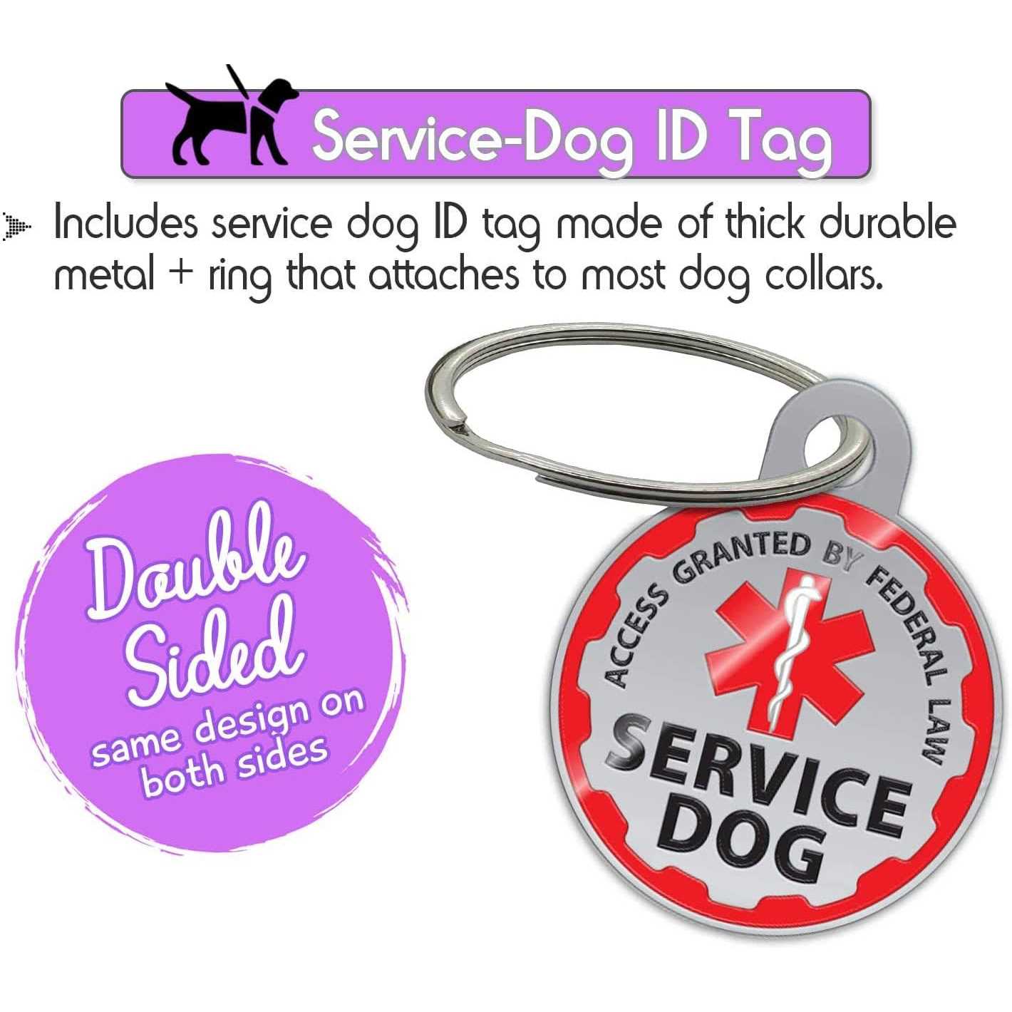 Pelto Service Dog Vest + ID Tag + 50 ADA Information Cards Service Dog Harness w patch in Sizes X Small to XX Large - Nail Gallerys