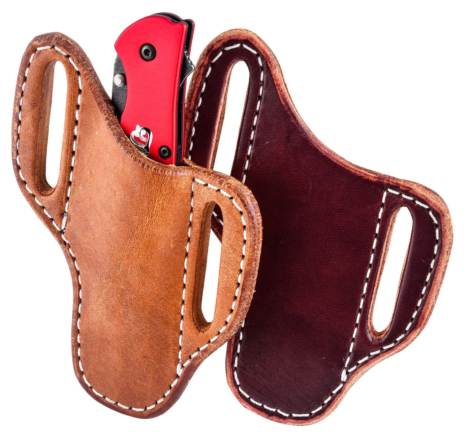 San Saba Leather Pancake Angled Knife Sheath - Nail Gallerys