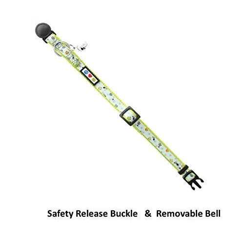 Pawtitas Cat Collar with Safety Buckle and Removable Bell Cat Collar Kitten Collar - Nail Gallerys