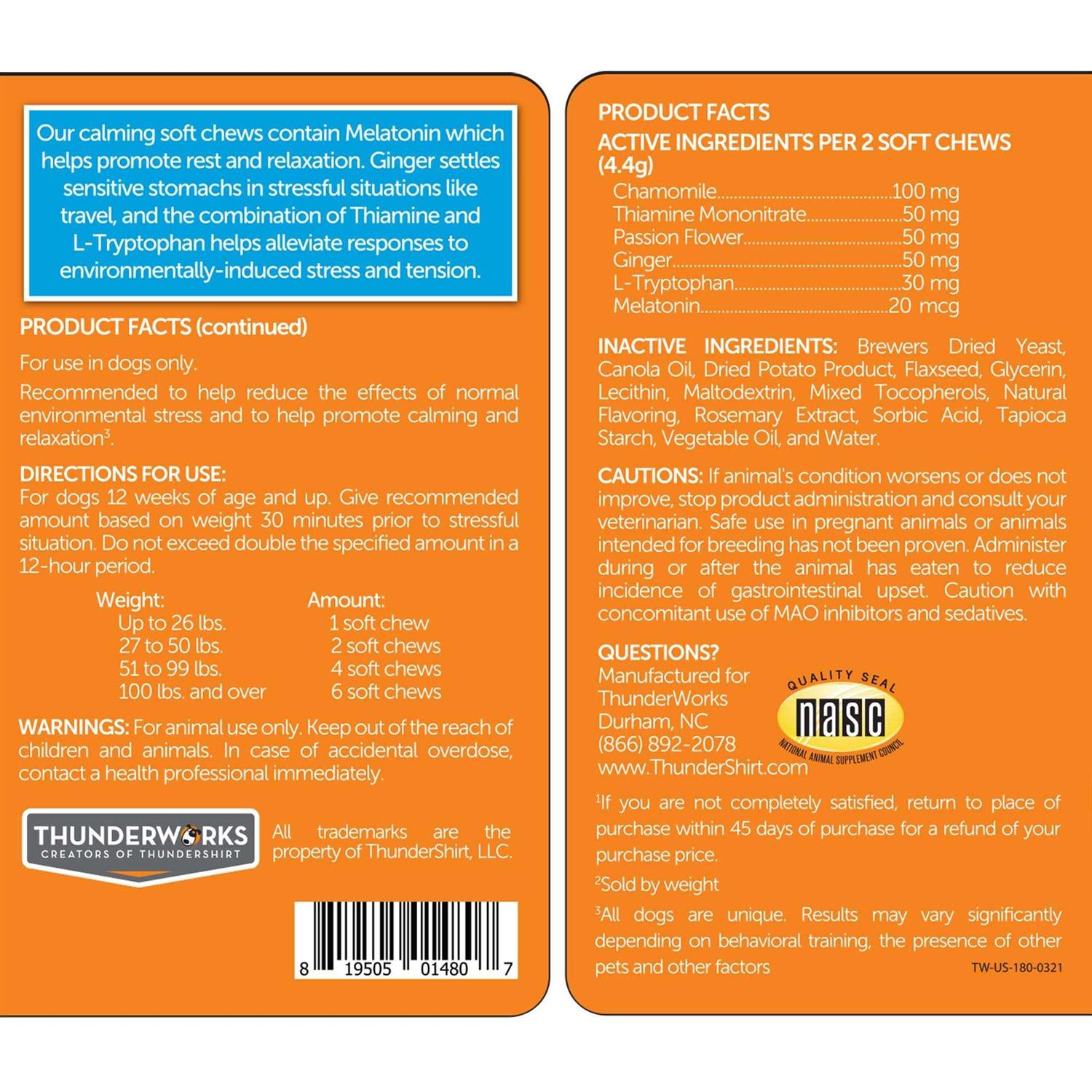 ThunderWunders Calming Dog Chews - Nail Gallerys