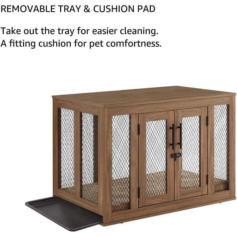 Unipaws Furniture Style Dog Crate with Tray - Nail Gallerys