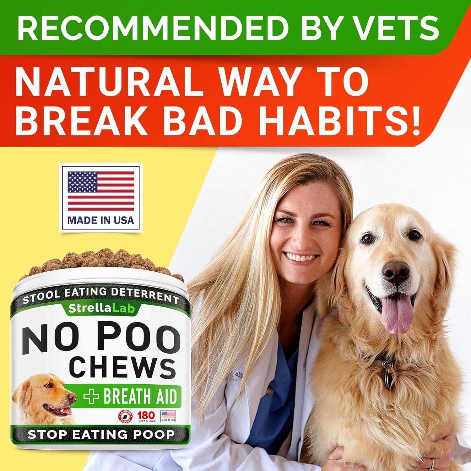 StrellaLab No Poo Coprophagia Stool Eating Deterrent Chew Supplement for Dogs - Nail Gallerys