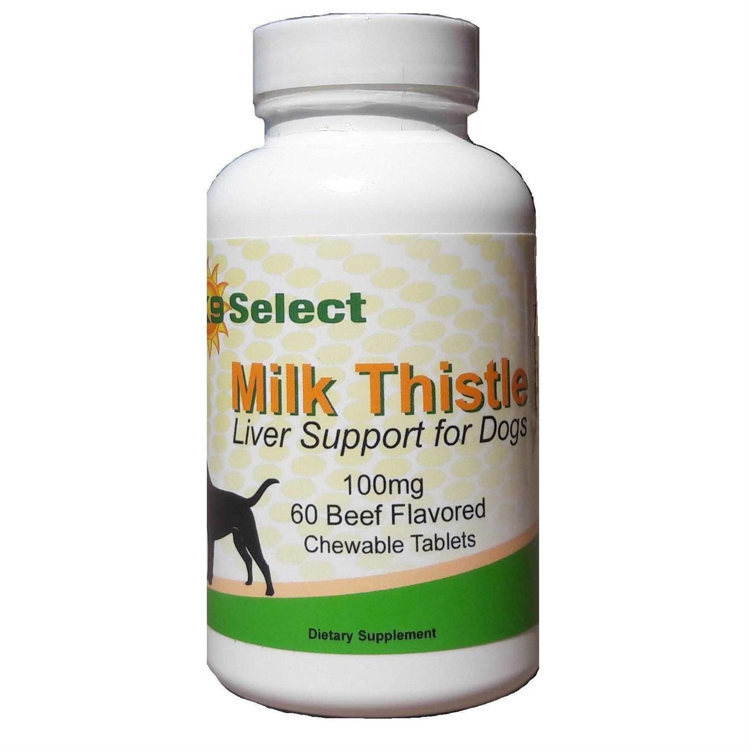 K9 Select Milk Thistle for Dogs 100mg 60 Beef Flavored Tablets - Nail Gallerys