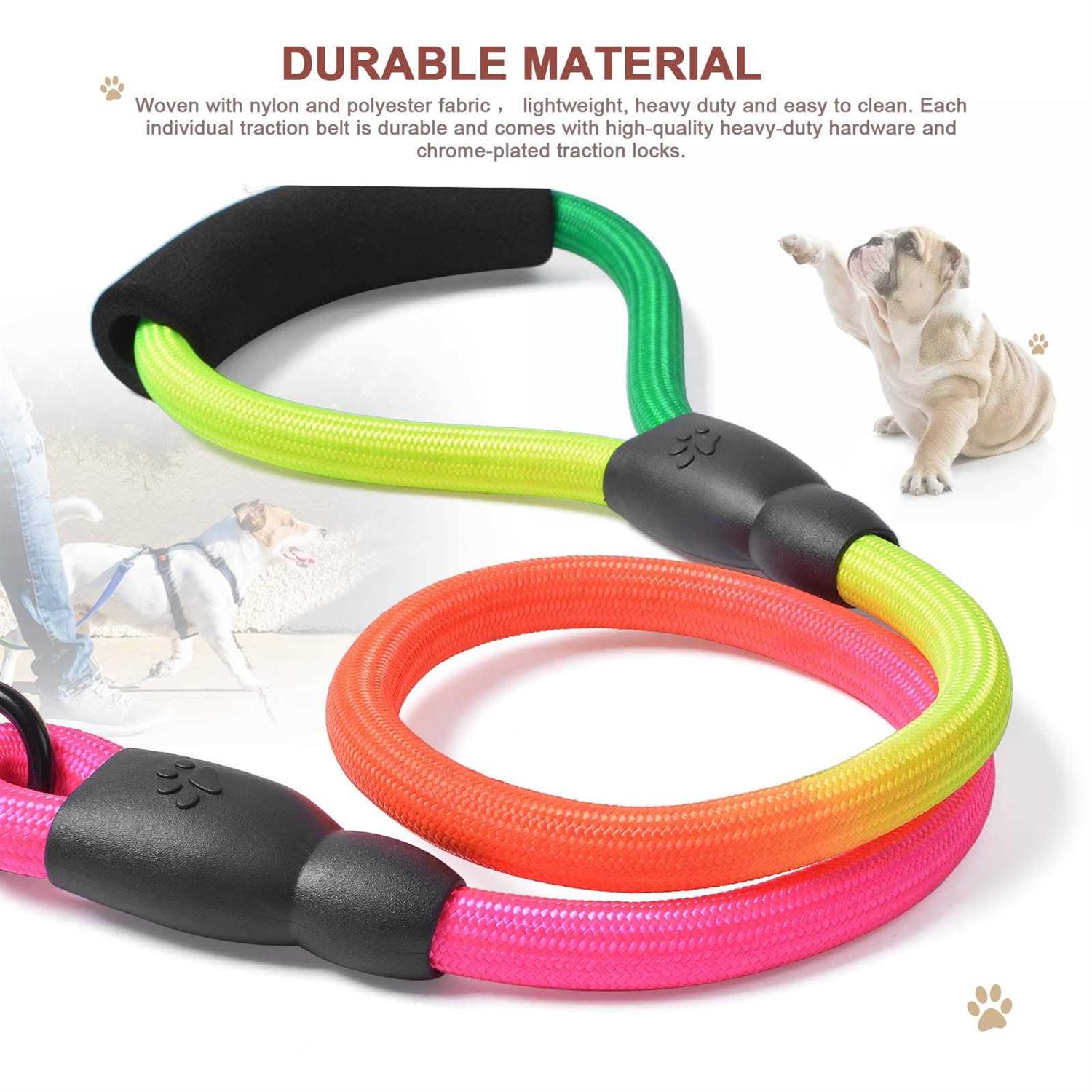 3 Way Dog Leash 75 Inch Dog Leash Detachable 360 Swivel No Tangle with Soft Padded Handle for Small/Medium Dogs PT048 - Nail Gallerys