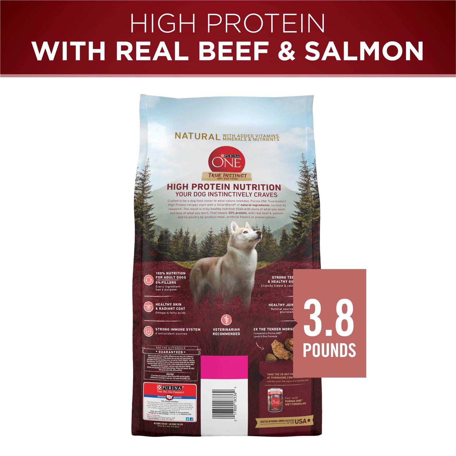Purina ONE True Instinct High Protein Formula with Real Beef and Salmon Dry Dog Food - Nail Gallerys