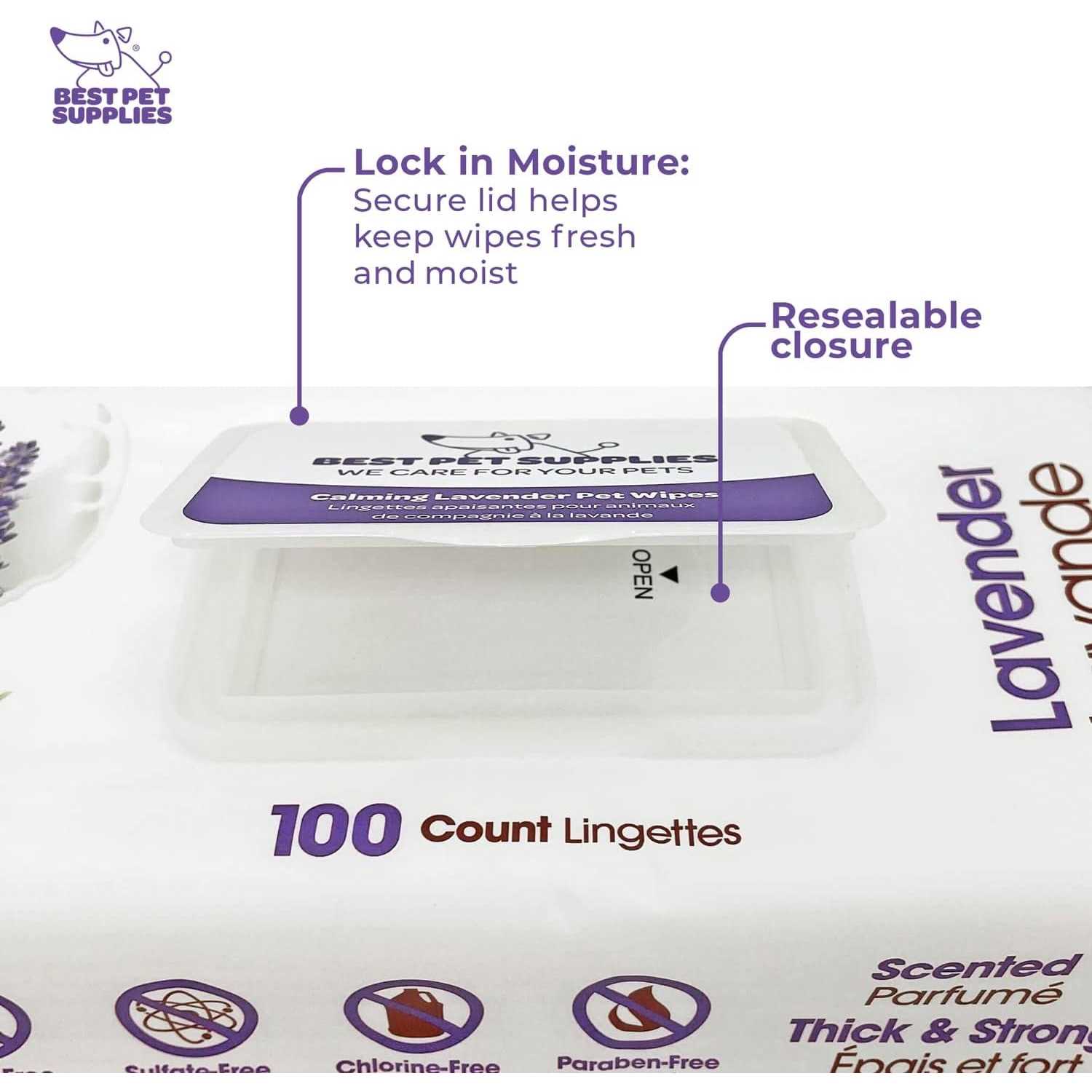 Best Pet Supplies Pet Grooming Wipes for Dogs & Cats Plant-Based Deodorizer for Coats & Dry, Itchy, or Sensitive Skin - Nail Gallerys