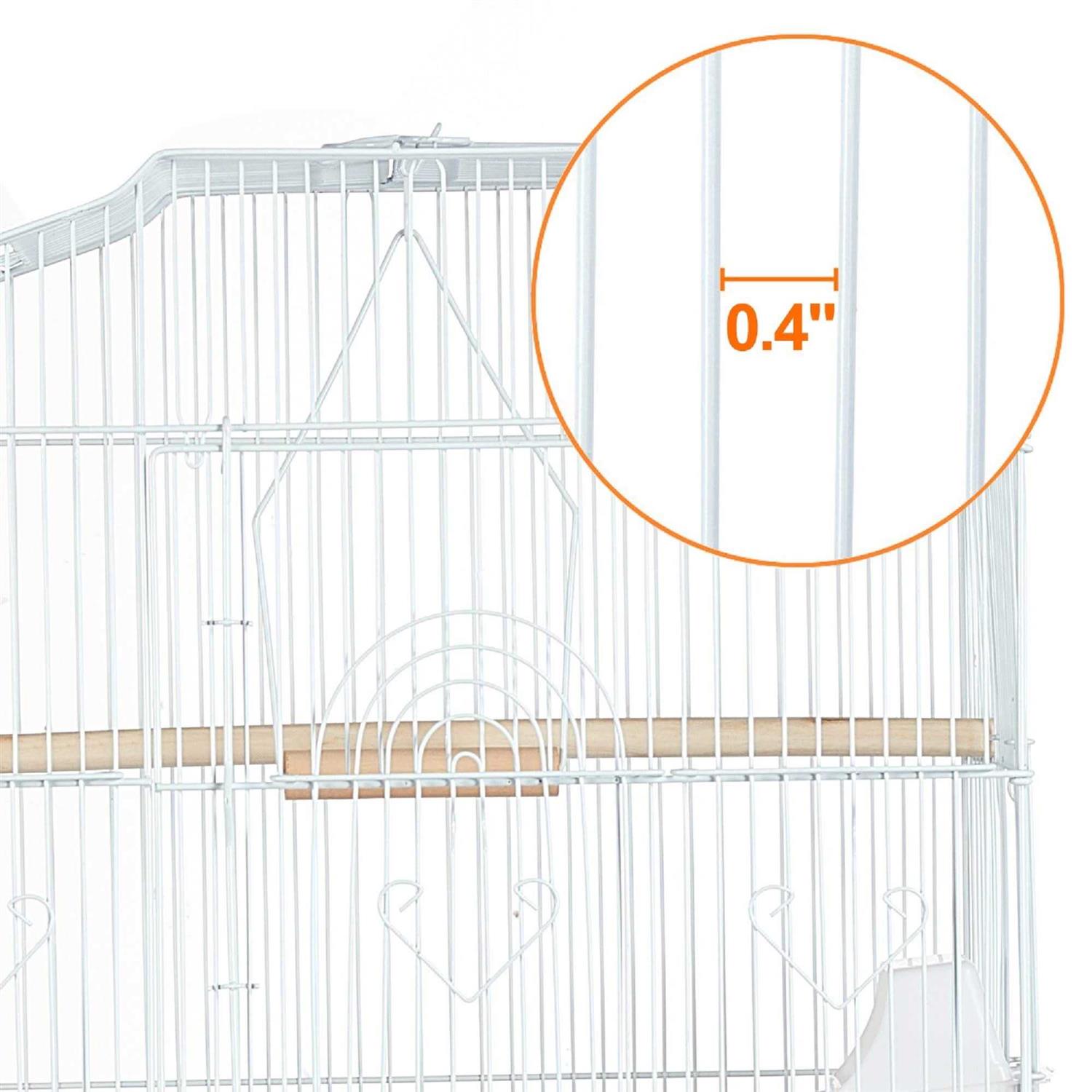 Topeakmart Open Top Metal Bird Cage - Nail Gallerys