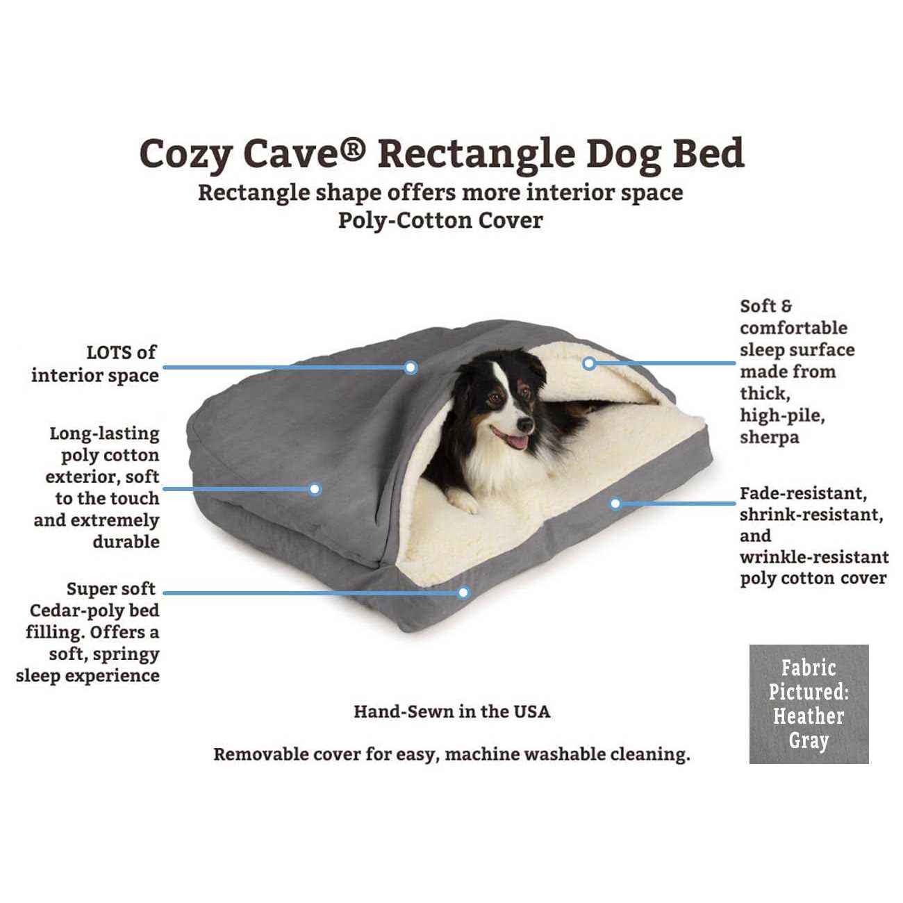 Snoozer Cozy Cave Rectangle Pet Bed - Nail Gallerys
