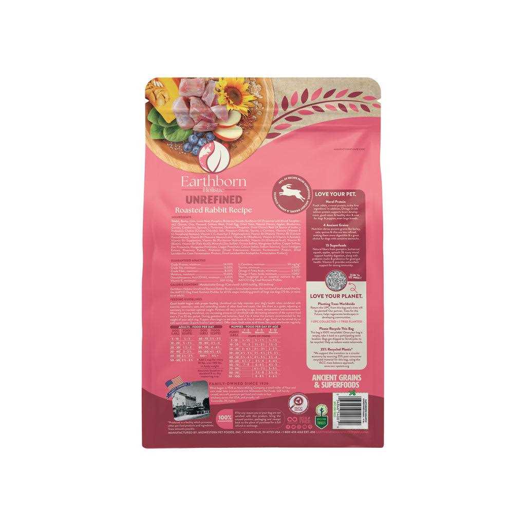 Earthborn Holistic Unrefined Roasted Rabbit with Ancient Grains & Superfoods Dry Dog Food - Nail Gallerys