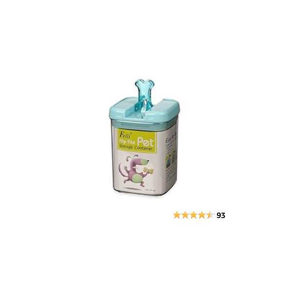 Flip-Tite Bone Square Pet Food Storage canister in Clear - Nail Gallerys