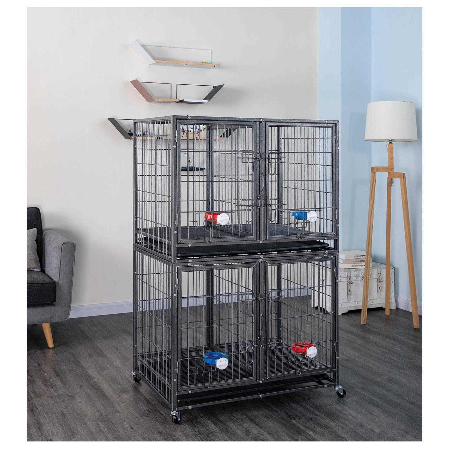 Go Pet Club 37 in. Heavy Duty Stackable Dog Crate - Nail Gallerys