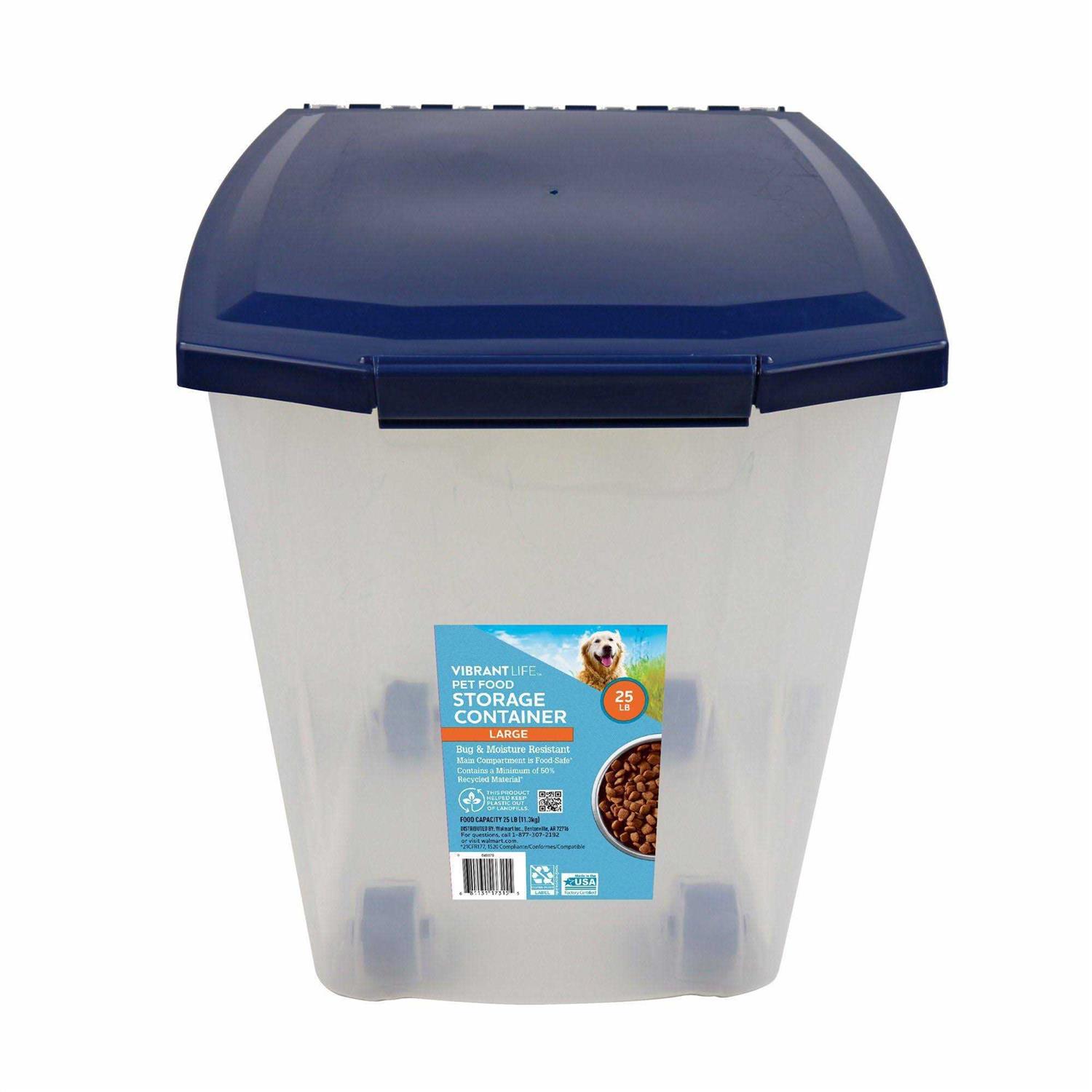 Vibrant Life Plastic Pet Food Storage Container with Locking Lid - Nail Gallerys