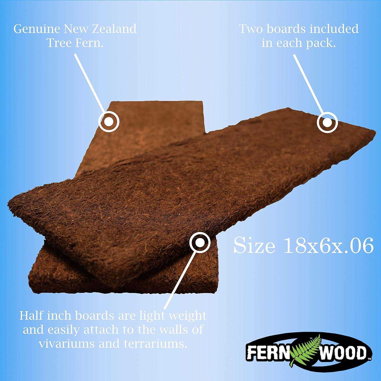 Fern Wood New Zealand Tree Fern Tropical Background Panel Twin Pack - Nail Gallerys