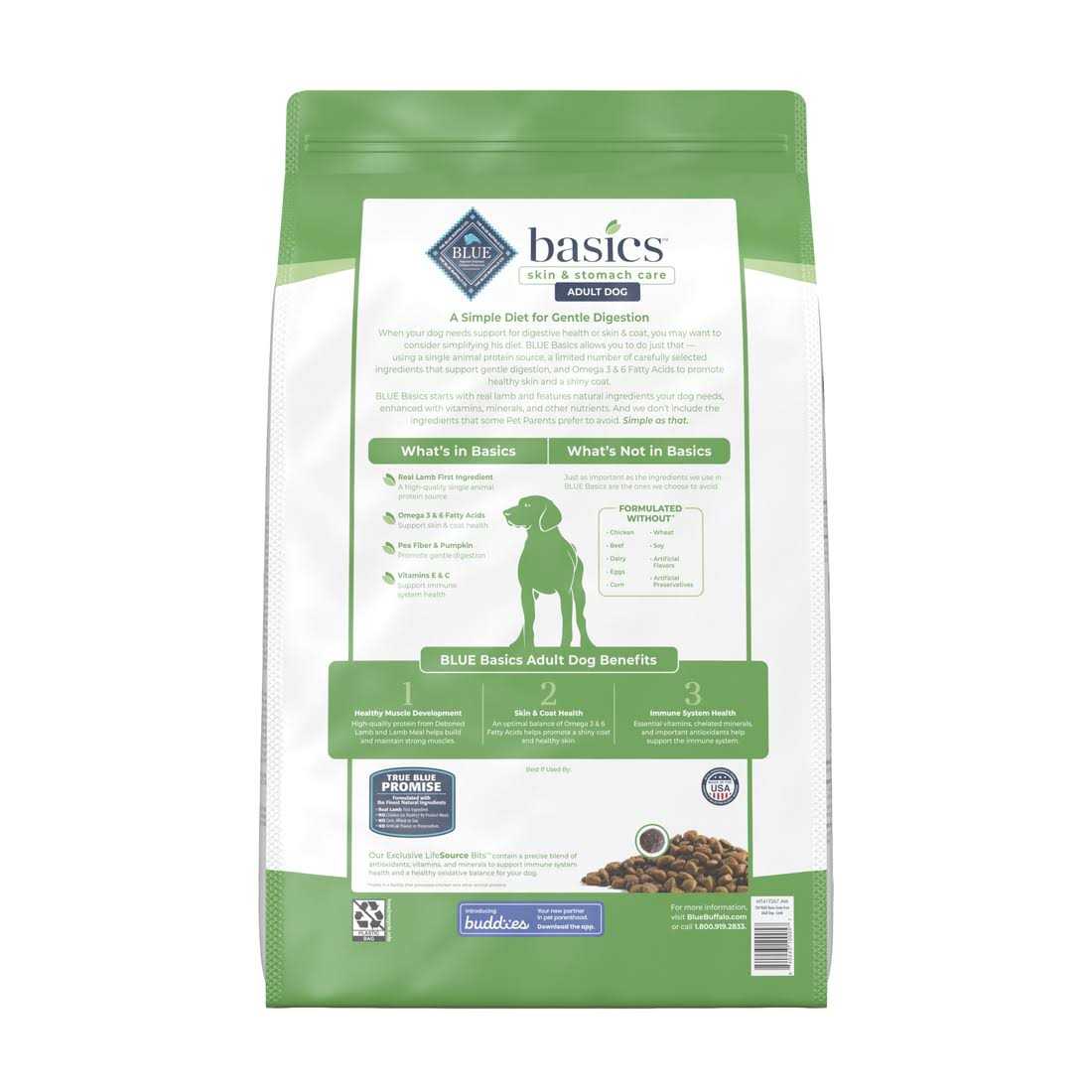 Blue Buffalo Basics Skin & Stomach Care Grain Free Adult Dry Dog Food Lamb & Potato - Nail Gallerys