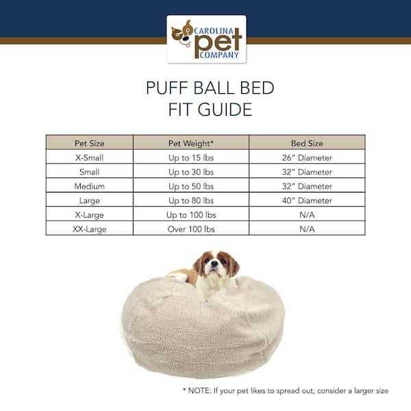 Carolina Pet Sherpa Puff Ball Bed - Nail Gallerys