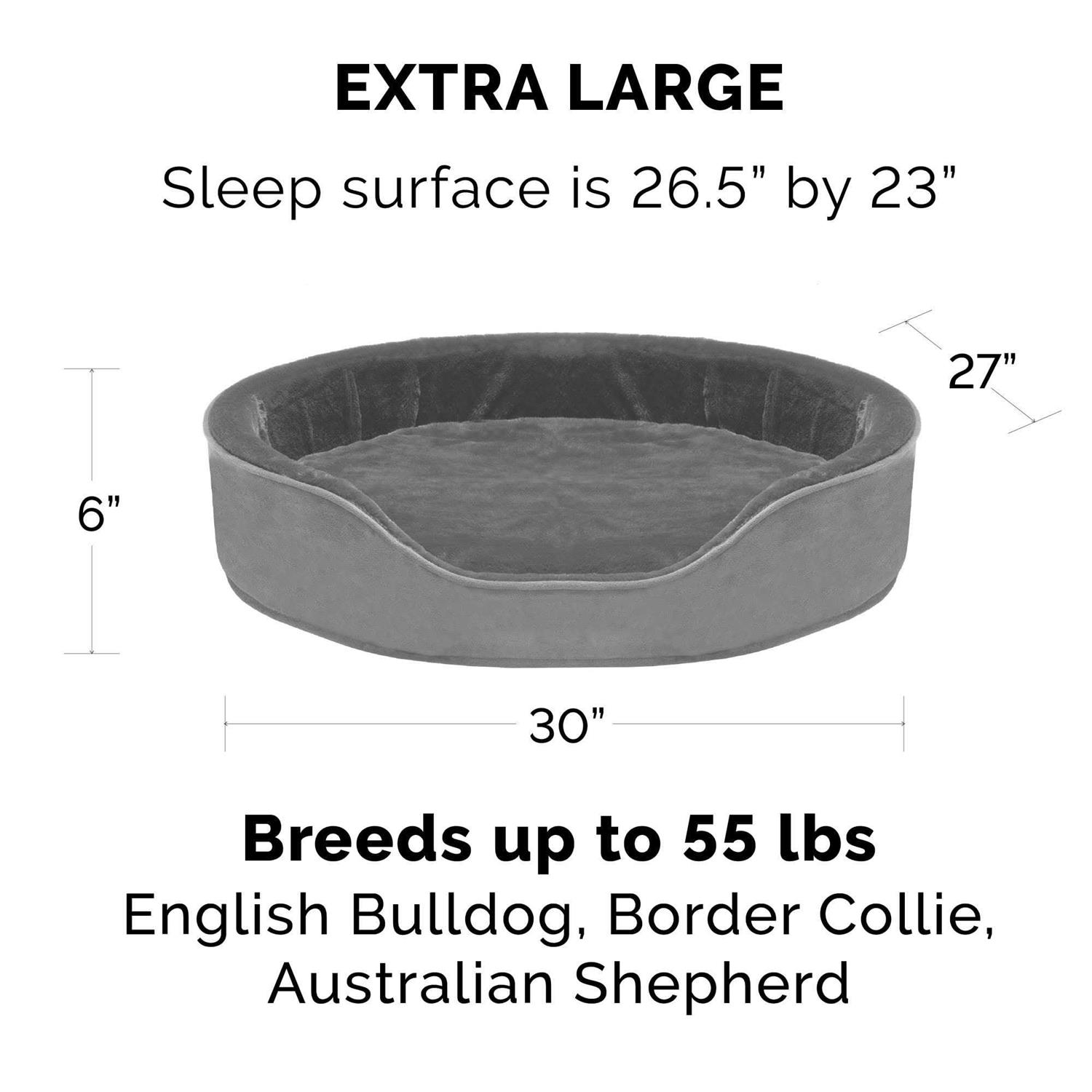 FurHaven Plush & Velvet Oval Dog Bed - Nail Gallerys