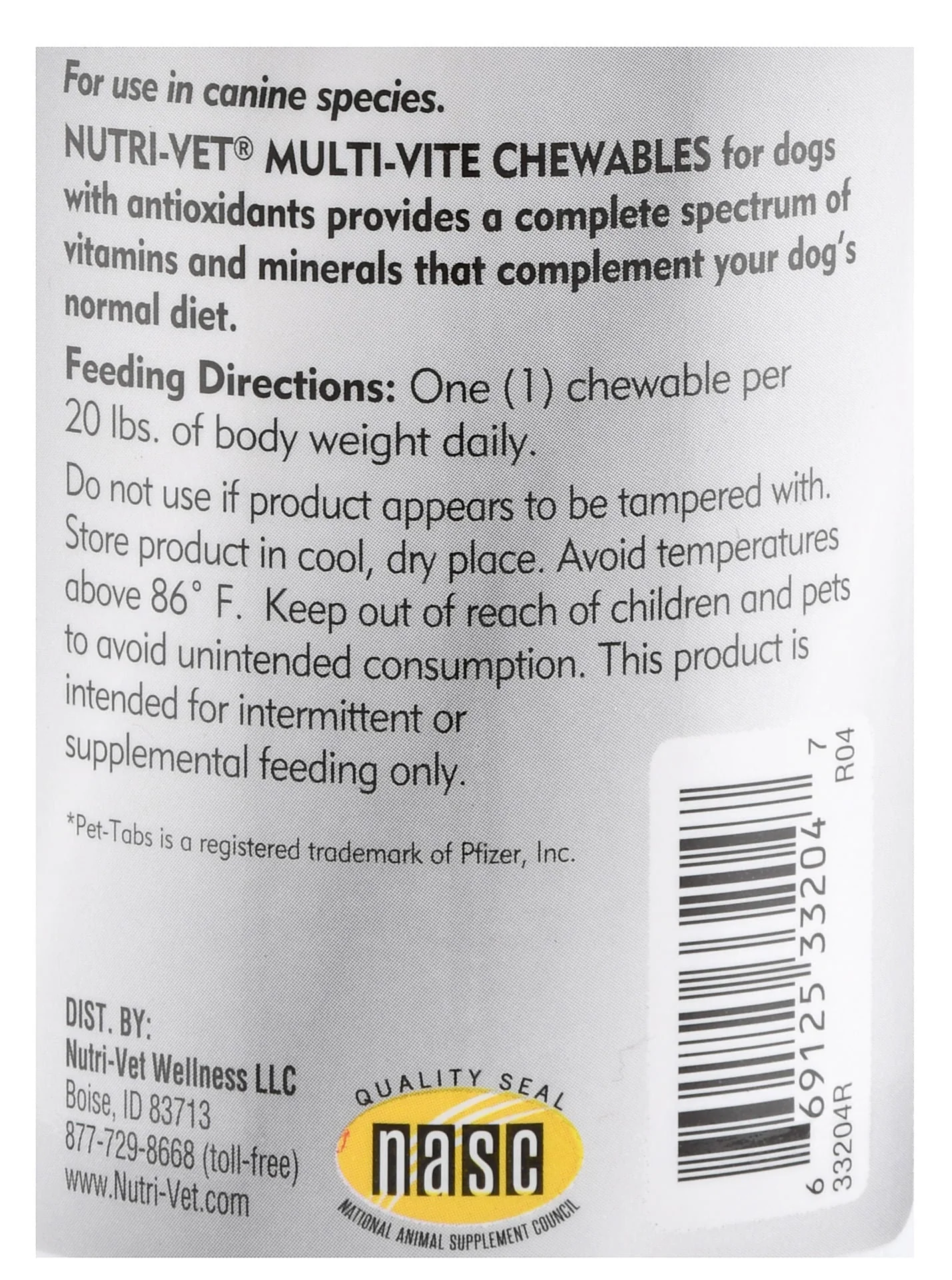 Nutri-Vet Multi-Vite Chewables for Dogs - Nail Gallerys