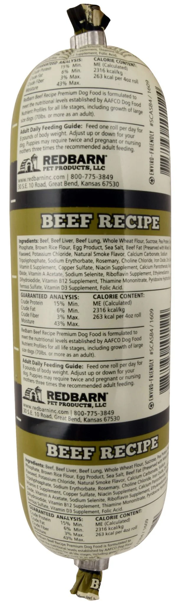 Redbarn Naturals Beef Recipe Dog Food Roll - Nail Gallerys
