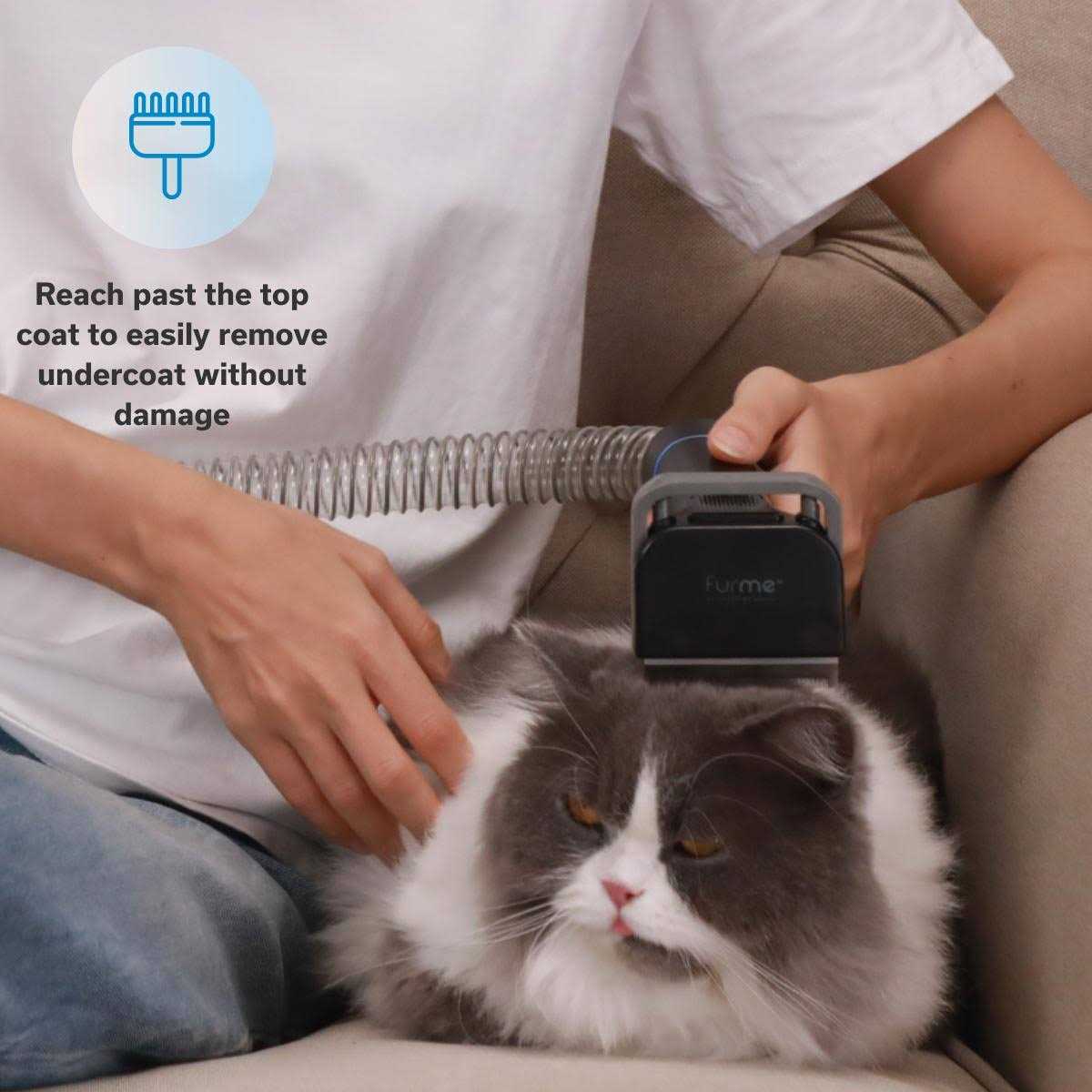 furMe Original Pet Grooming Vacuum Kit, 5 Pet Grooming Tools, Works for All Dogs, Cats, and Pet Fur - Nail Gallerys