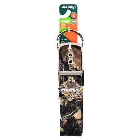 Vibrant Life Large Camo Patterned Dog Collar with Metal Clasp - Nail Gallerys