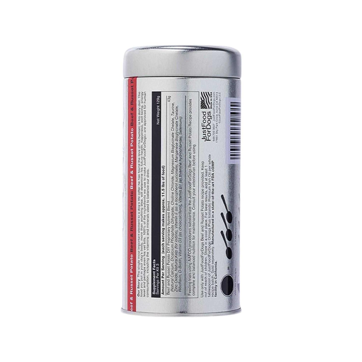 JustFoodForDogs Beef & Russet Potato Do It Yourself Nutrient Blend Dog Food - Nail Gallerys