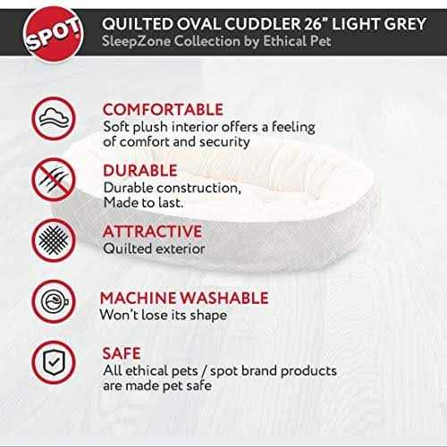 Ethical Pet Sleep Zone Quilted Oval Cuddler Bed - Nail Gallerys