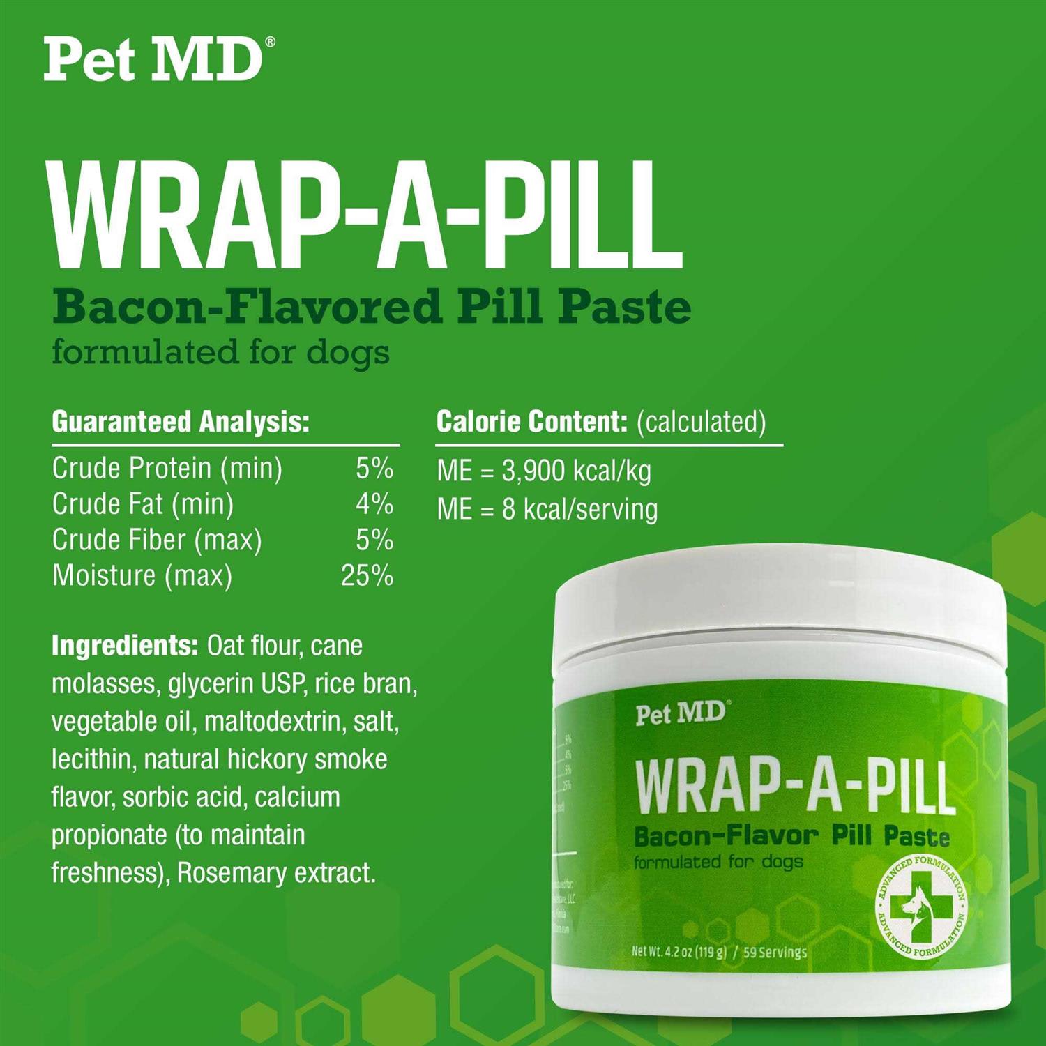 Pet MD Wrap-A-Pill Bacon Flavor Pill Paste Dog & Cat Supplement - Nail Gallerys