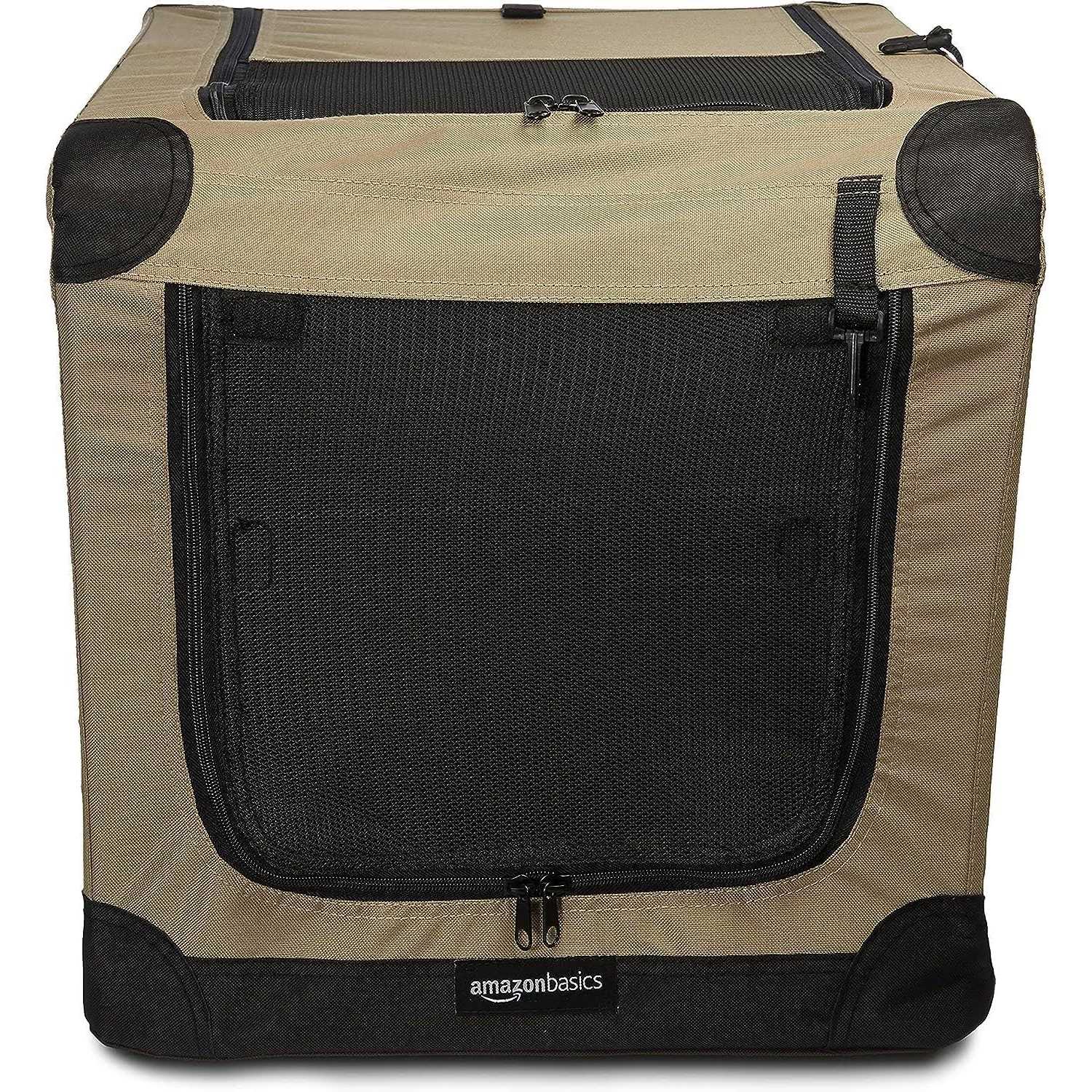 Amazon Basics 2-door Soft-sided Folding Travel Crate Dog Kennel - Nail Gallerys
