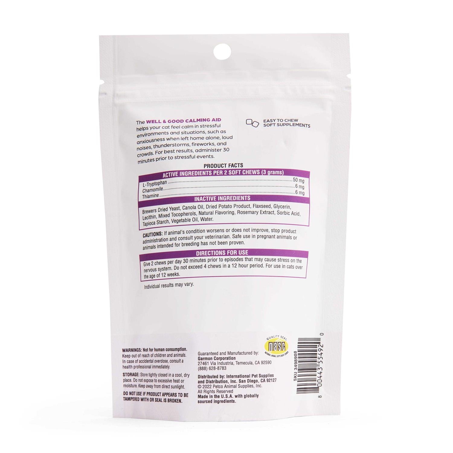 Well & Good Calming Cat Soft Chews - Nail Gallerys