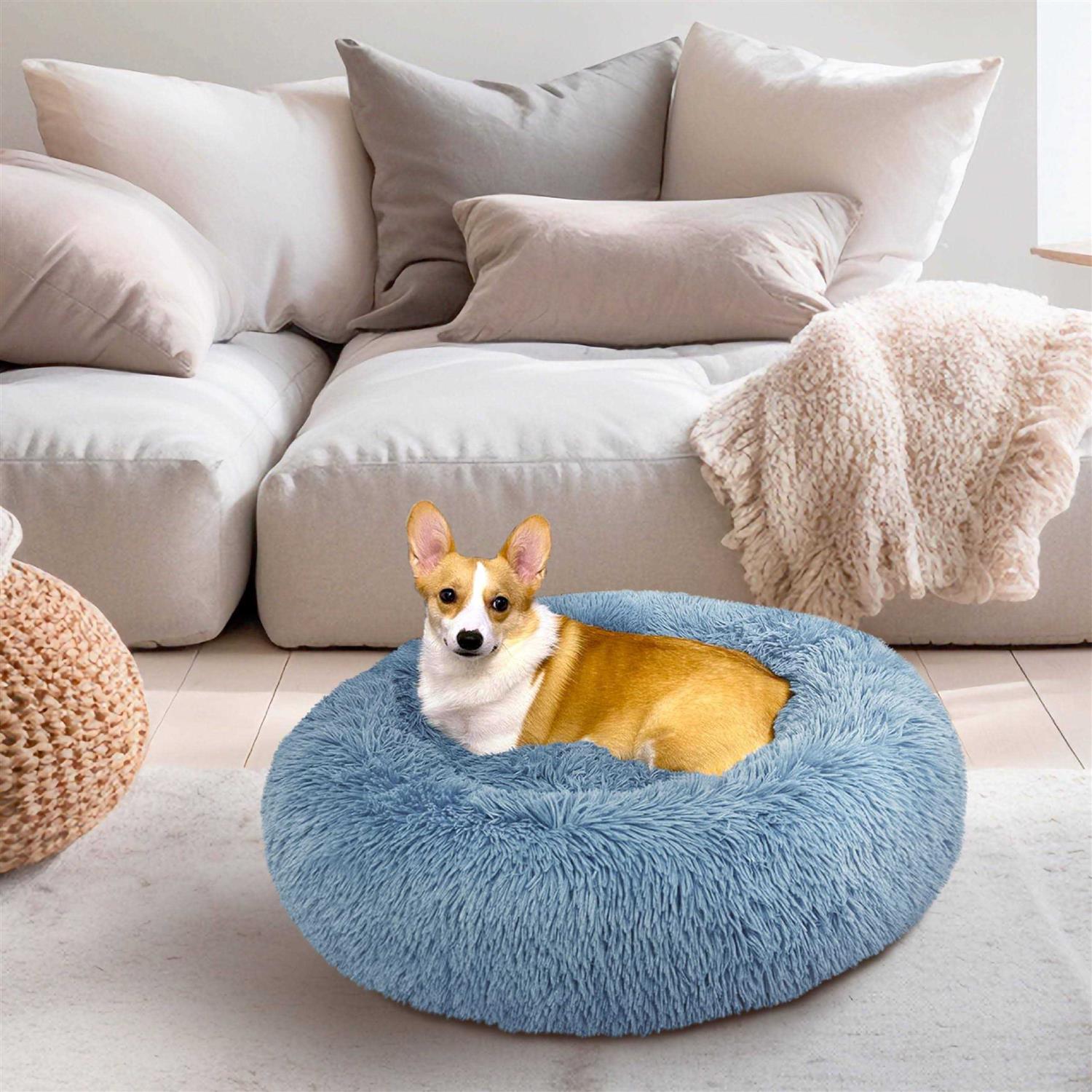 PetAmi Calming Dog Bed for Puppy Cat Kitten Round Washable Pet Bed - Nail Gallerys