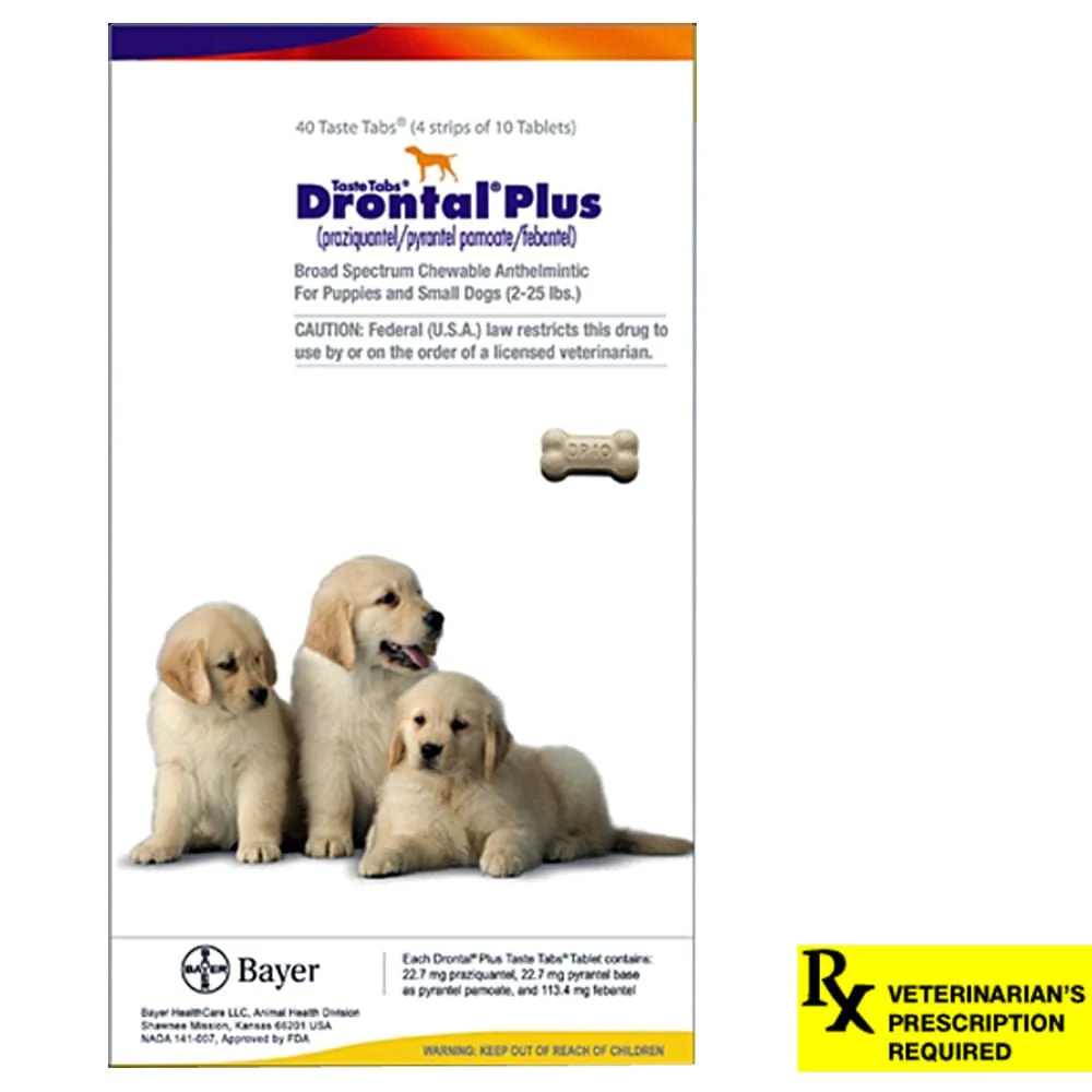 Rx Drontal Plus Taste Tablets Chewable Anthelmintic for Puppies & Small Dogs - Nail Gallerys