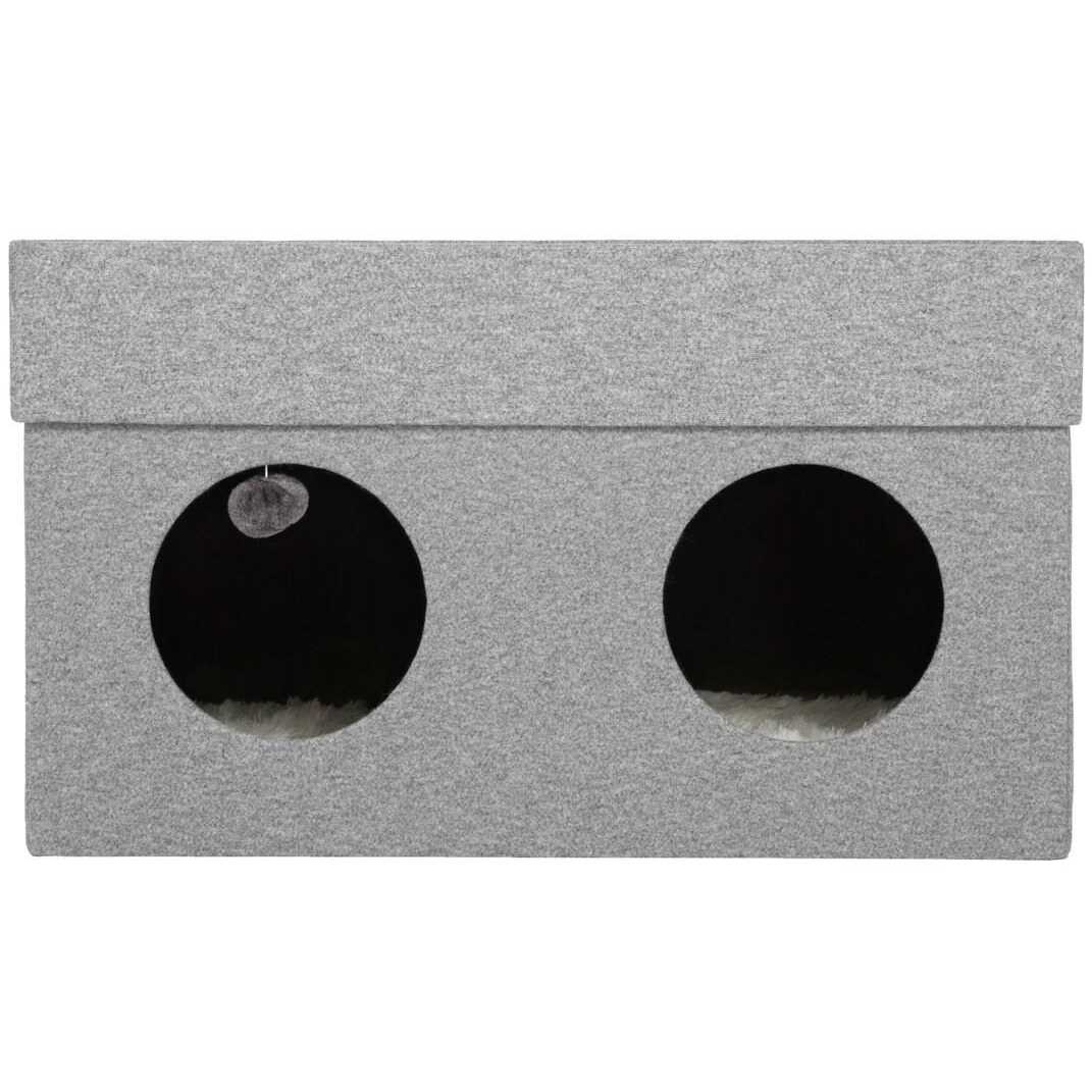 Frisco Double Cube Stackable and Collapsible Cat Condo - Nail Gallerys