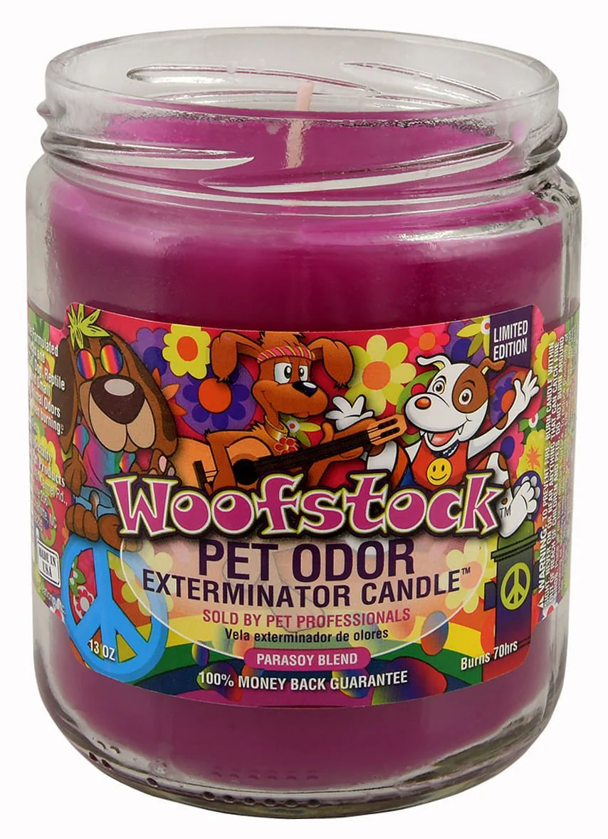 Pet Odor Exterminator Candle, Woofstock, 13 oz - Nail Gallerys